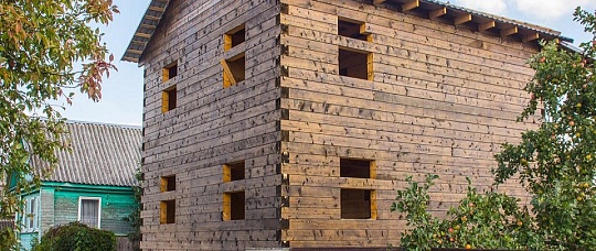 Двухэтажный дом из 200 мм бруса, Русско